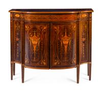 A Victorian Marquetry Console Cabinet