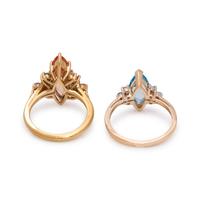 COLLECTION OF GEMSTONE AND DIAMOND RINGS