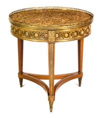 A Louis XVI Gilt Bronze Mounted Gueridon Height 30 x diameter 29 1/2 inches. — PROBABLY RUSSIAN, LATE 18TH/EARLY 19TH CENTURY