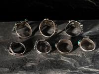 Group of Historic Navajo Silver and Turquoise Rings
