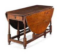 A William and Mary Style Oak Drop-Leaf Table