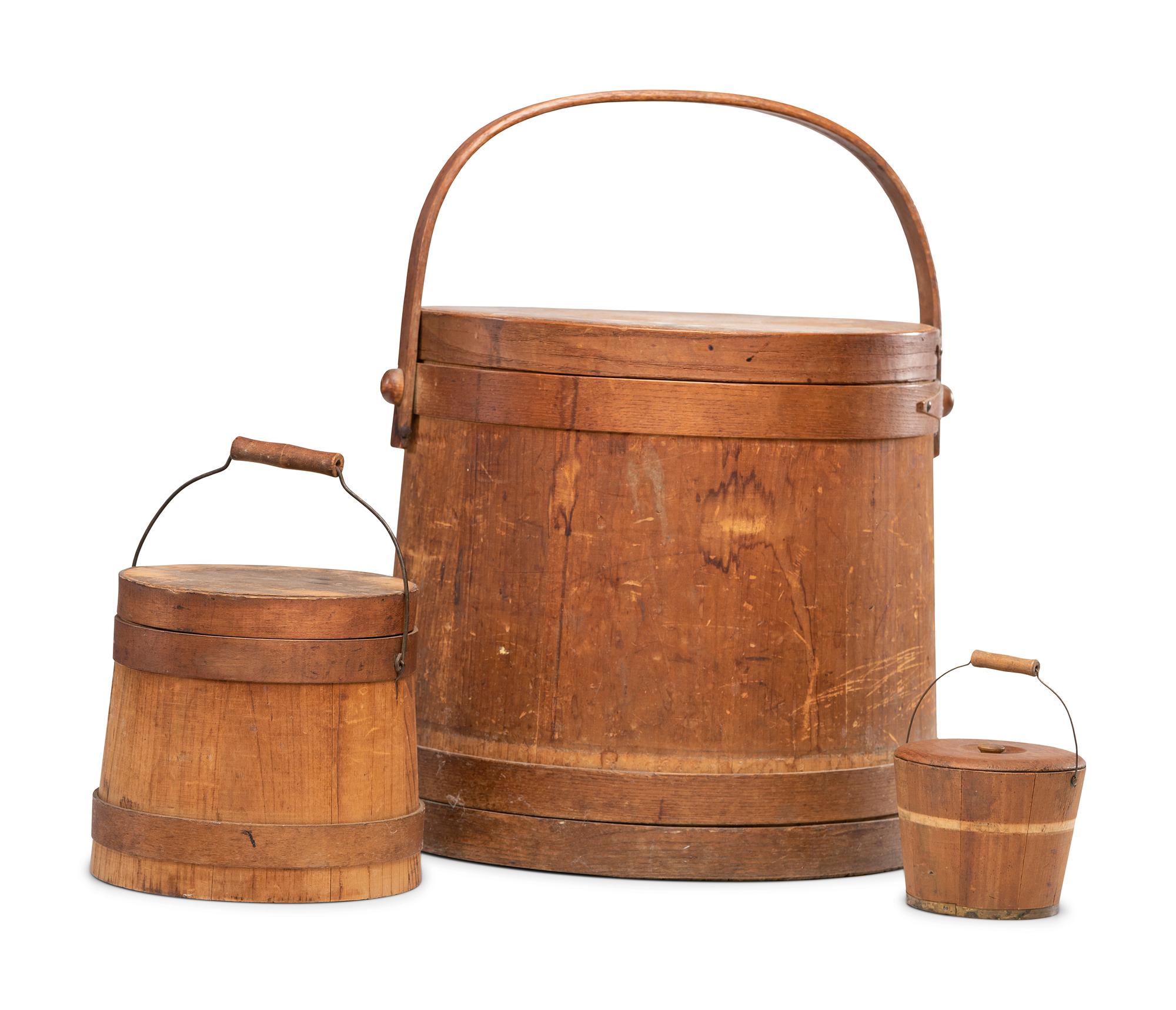 Two Firkins and a Wooden Pail