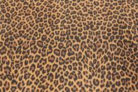 A Louis XIV Carved Walnut Tabouret with Leopard Print Upholstery