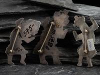Zuni Silver and Mosaic Inlay Rainbow Man Pins/Brooches