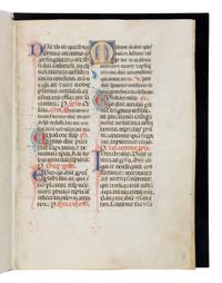 “Perugian Missal” (fragment) in Latin, illuminated manuscript with two historiated initials, on parchment [Italy, Perugia, c. 1315–1320