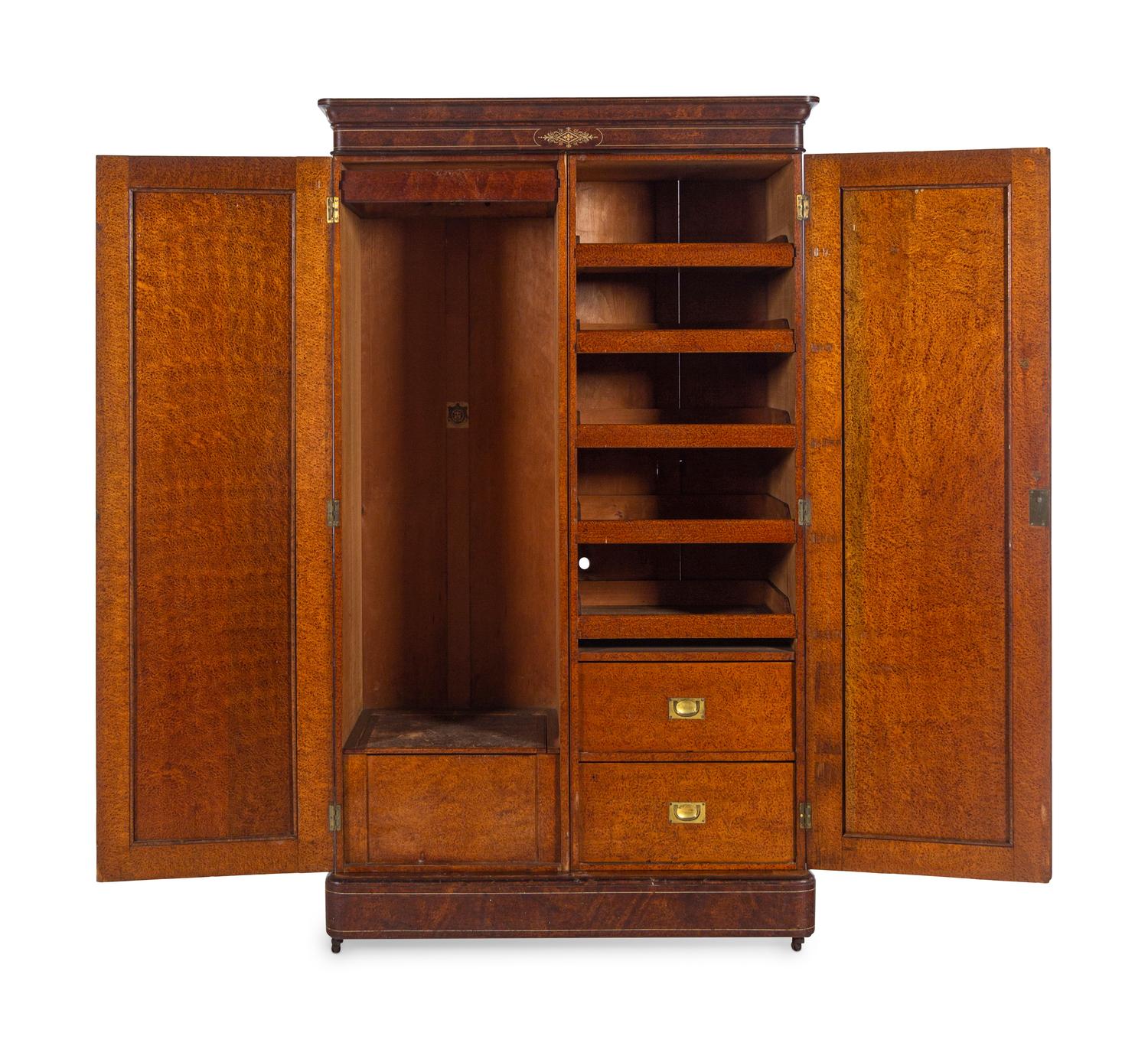 A Scottish Grain-Painted Gentleman's Wardrobe Cabinet