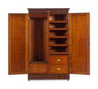 A Scottish Grain-Painted Gentleman's Wardrobe Cabinet