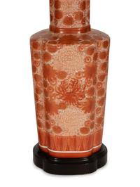 A Pair of Kutani Porcelain Vases Mounted as Lamps