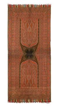 Herbert & Fils Woven Paisley Shawl with Woven Signature, 1855
