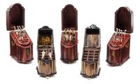 A Group of Five Cutlery Boxes, Dennis Jenvey and Robert Callahan, comprising three examples by Dennis Jenvey and two inlaid examples by