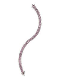 PINK SAPPHIRE AND DIAMOND BRACELET