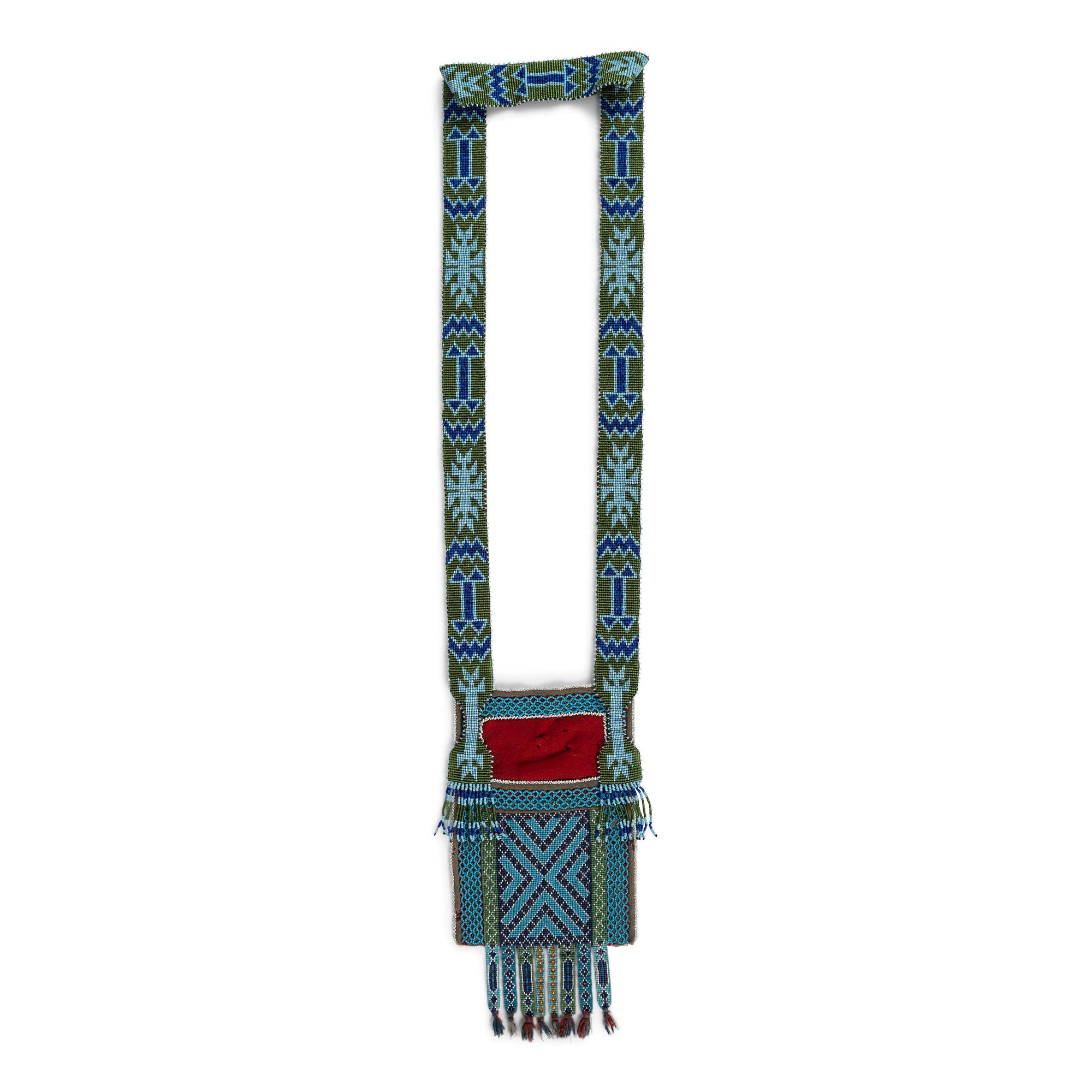 Small Potawatomi Loom-Beaded Bandolier Bag