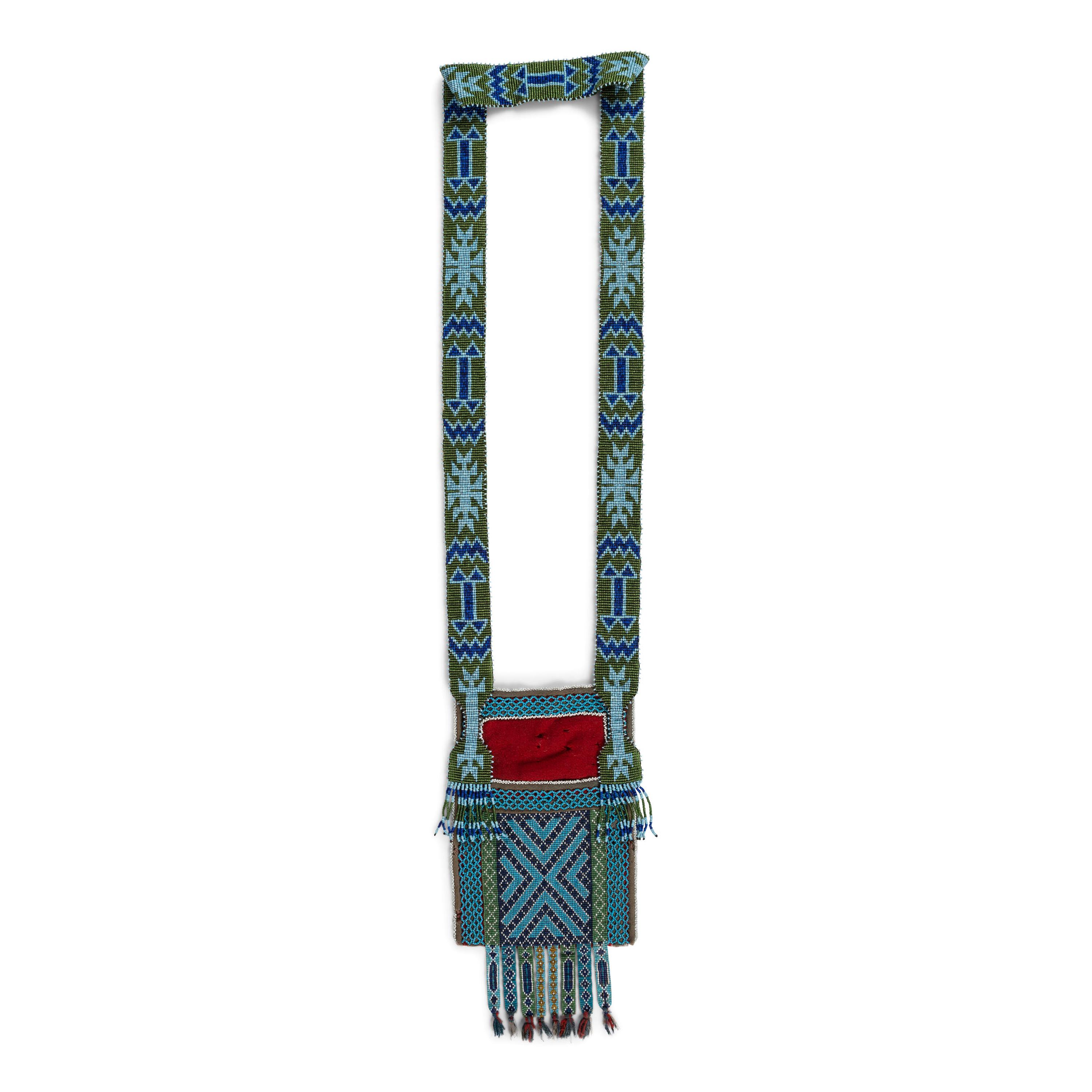 Small Potawatomi Loom-Beaded Bandolier Bag