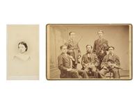 [CIVIL WAR]. A group of 4 images of General Charles Hamlin (1837-1911) and family, incl. pre-war ambrotype, descended directly in the family of Vice President Hannibal Hamlin.