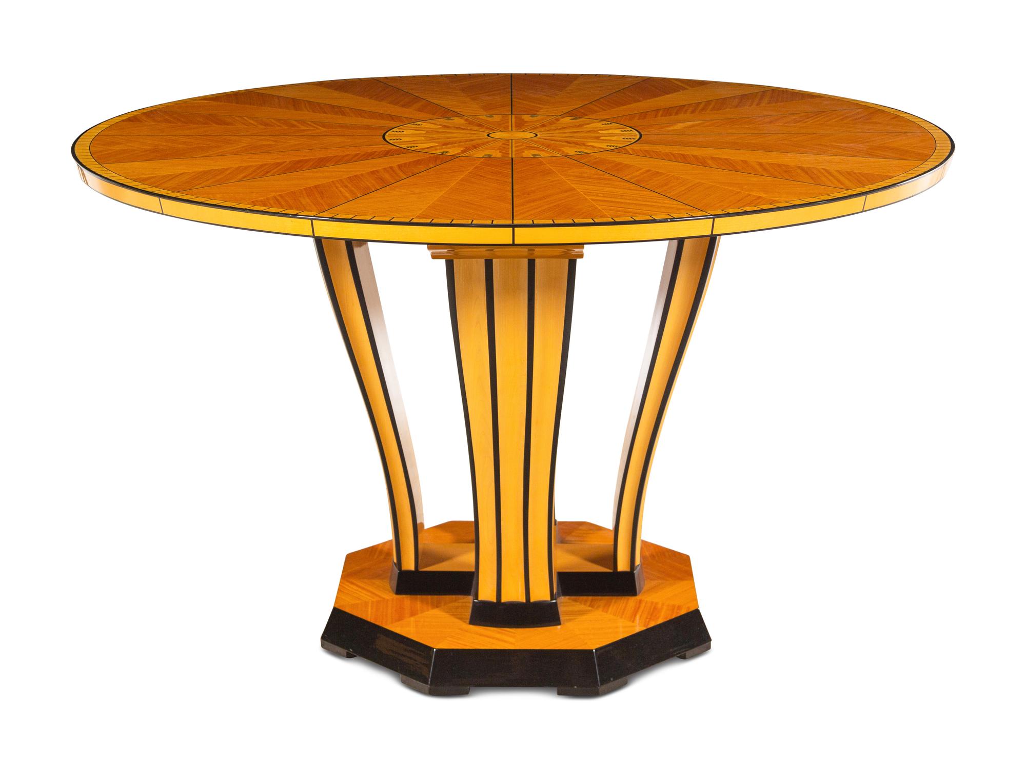A Part-Ebonized Birch Dining Set