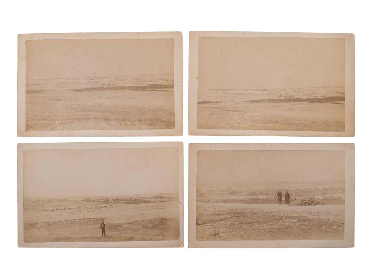 [NATIVE AMERICANS]. A collection of photographs related to the Wounded Knee Massacre. Chadron, NE: Northwestern Photographic Co., ca 1890s.