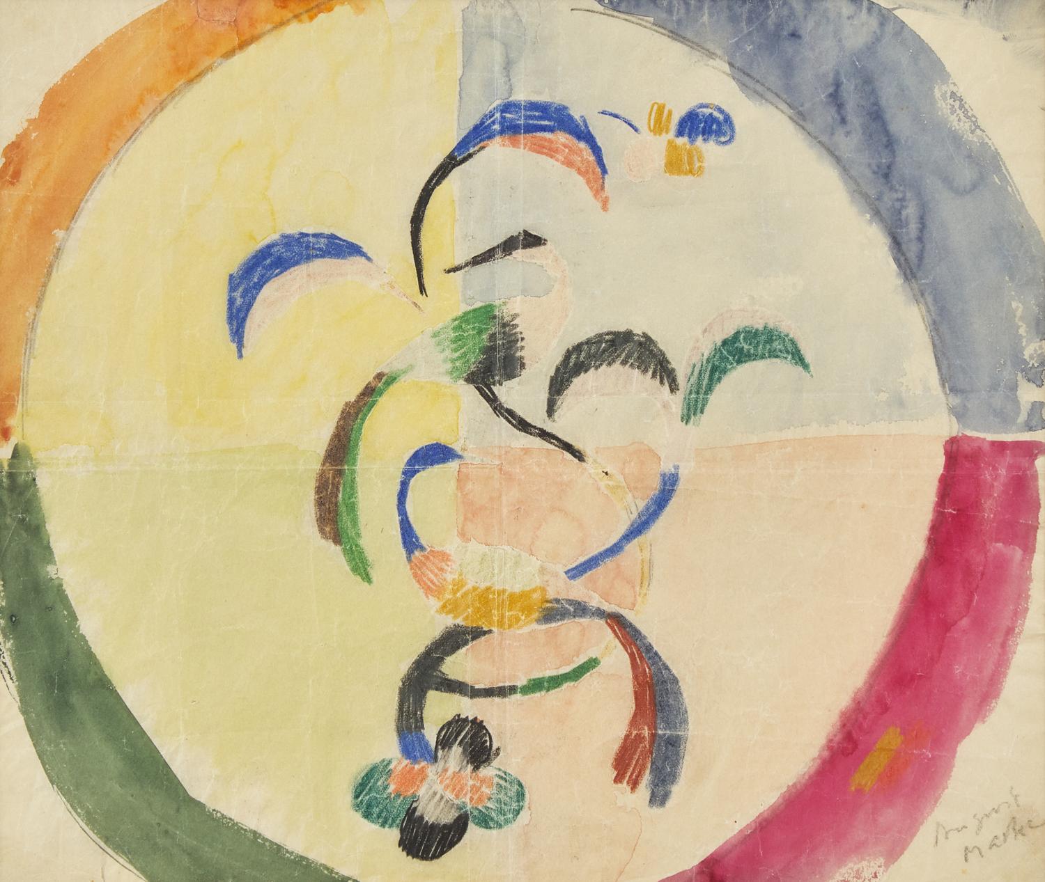 August Macke (German, 1887-1914) — Entwurf für Stickerei (Design for Embroidery) , 1913