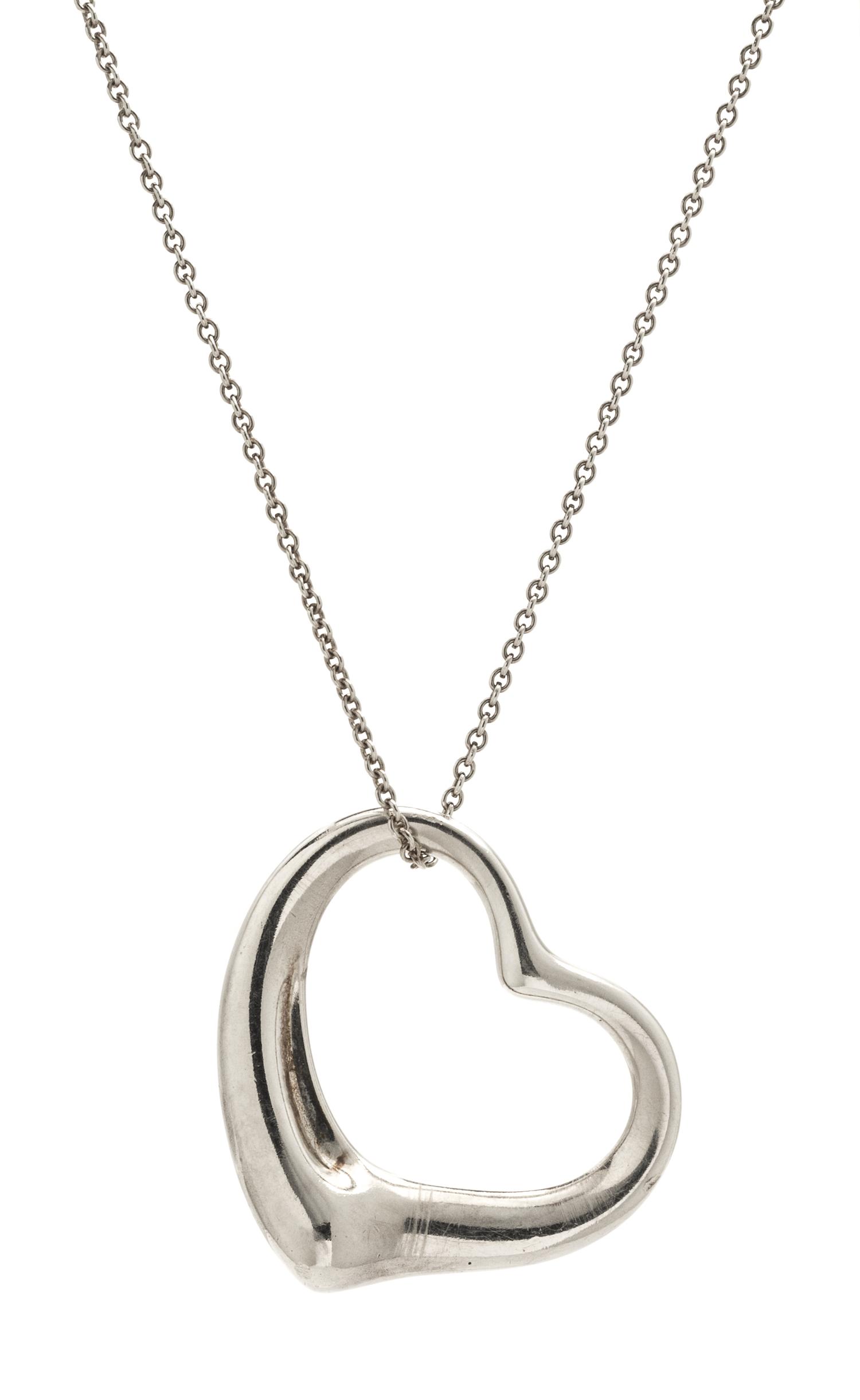 A Sterling Silver Open Heart Pendant, Elsa Perreti for Tiffany & Co., 12.00 dwts.