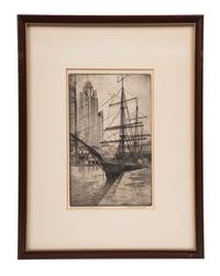 [CHICAGO]. DANFORTH, S. Chester. A suite of 3 signed etchings.