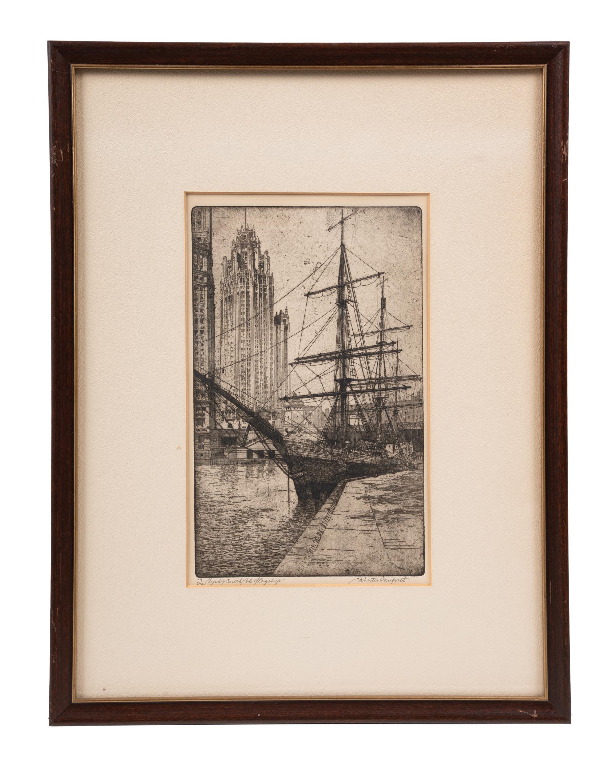 [CHICAGO]. DANFORTH, S. Chester. A suite of 3 signed etchings.