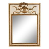 An Italian Style Cream-Painted and Parcel Gilt Mirror