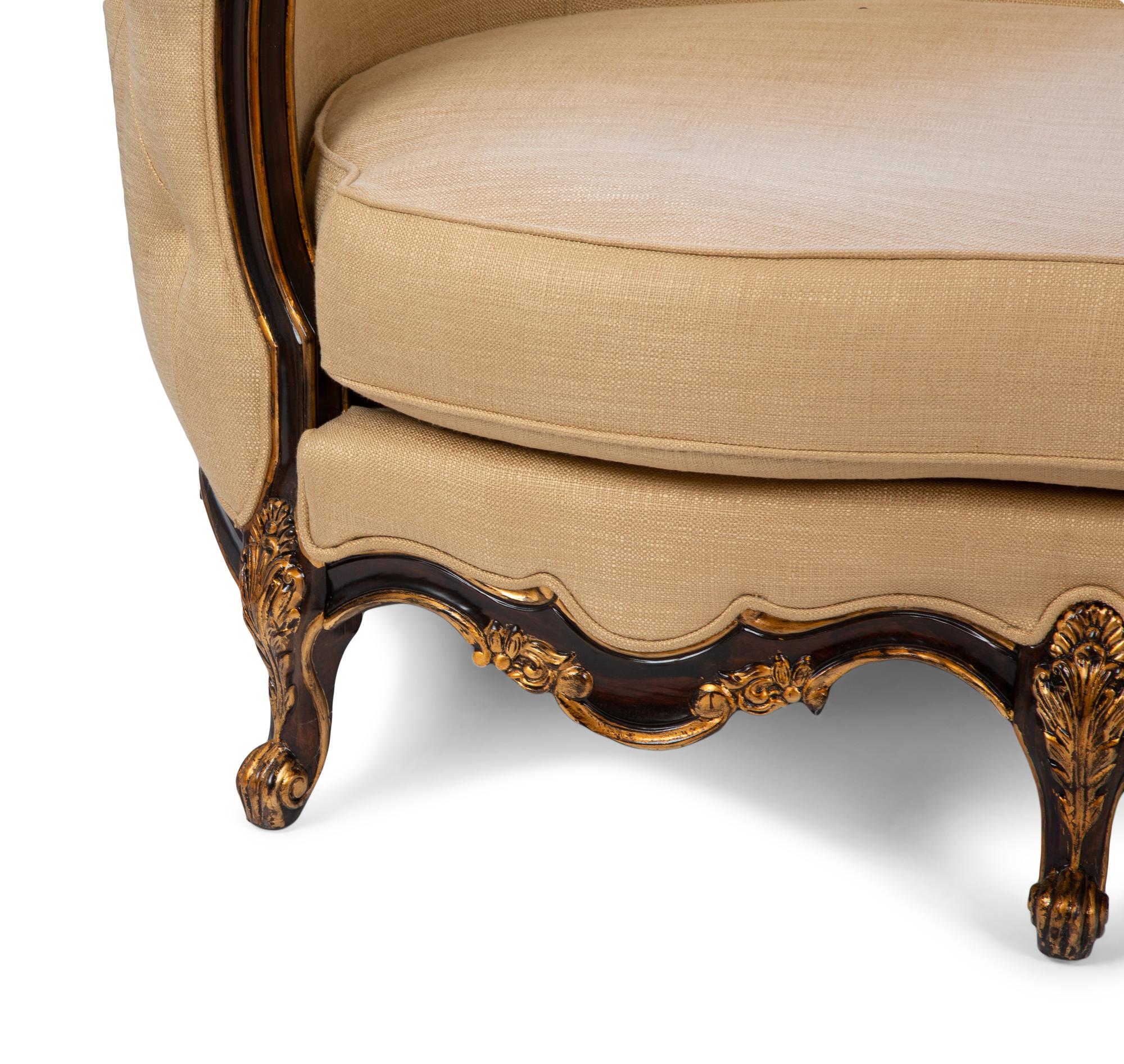 A Louis XV Style Parcel Gilt Walnut Canapé — 21st CENTURY