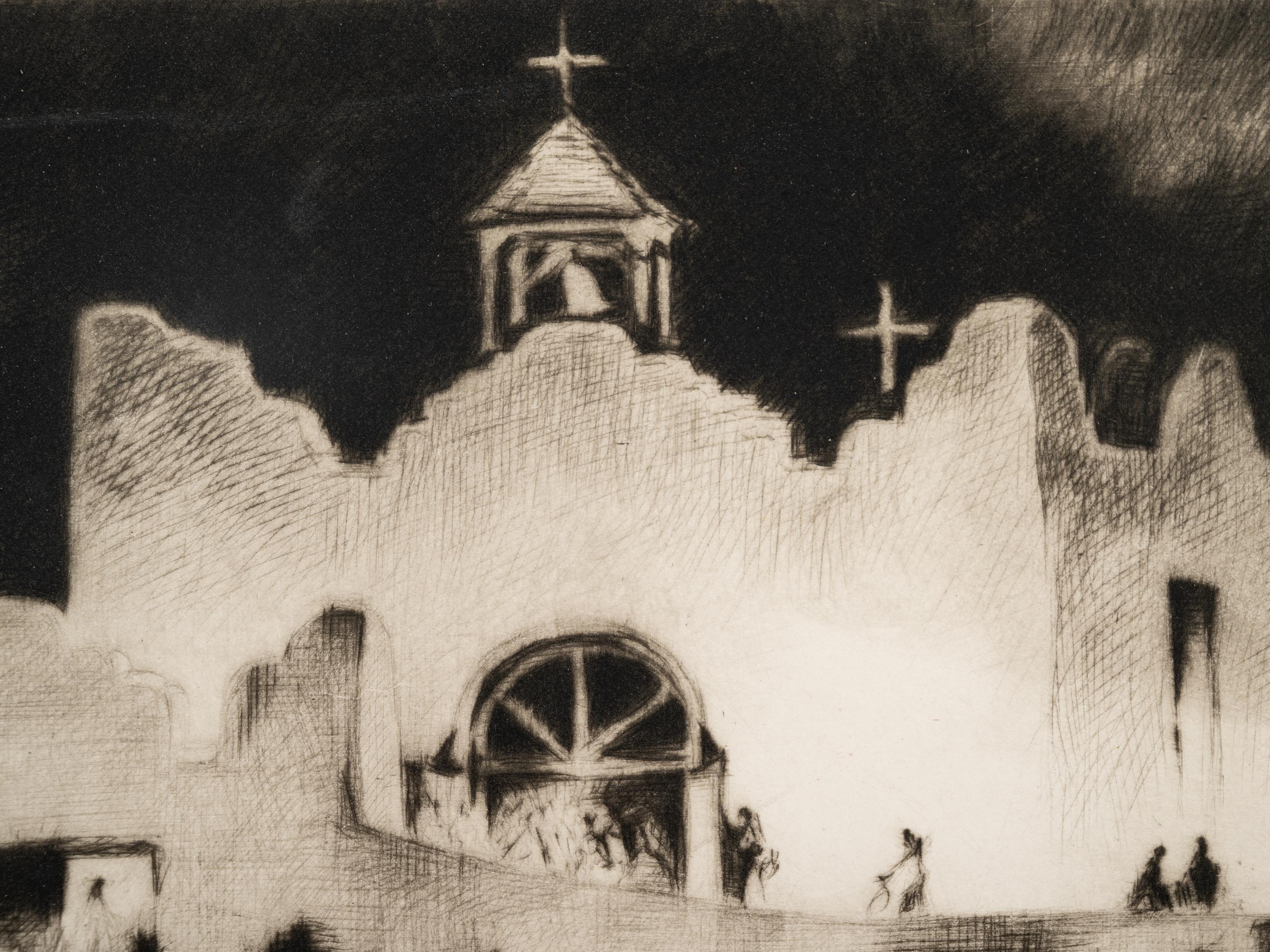 A group of three prints ( Corn Husking - Taos Pueblo; Saint's Day Processional; Gift Bearing at Dawn)