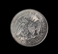 A United States 1853 Seated Liberty Quarter-Dollar Coin