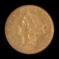 A United States 1868-S Liberty Head $20 Gold Coin
