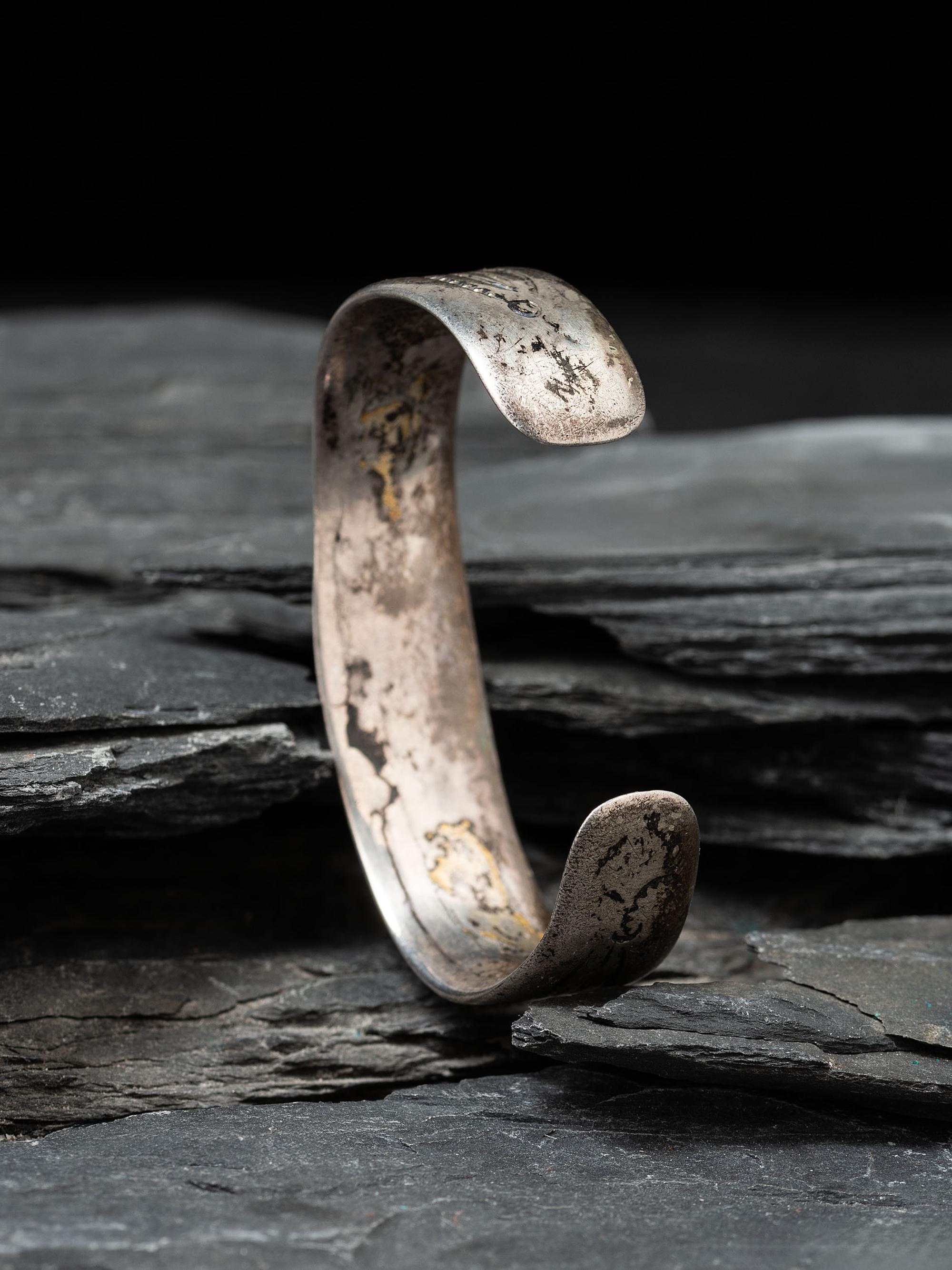 Navajo Stamped Ingot Cuff Bracelet, Collected by Hoffman Birney (1891-1958)