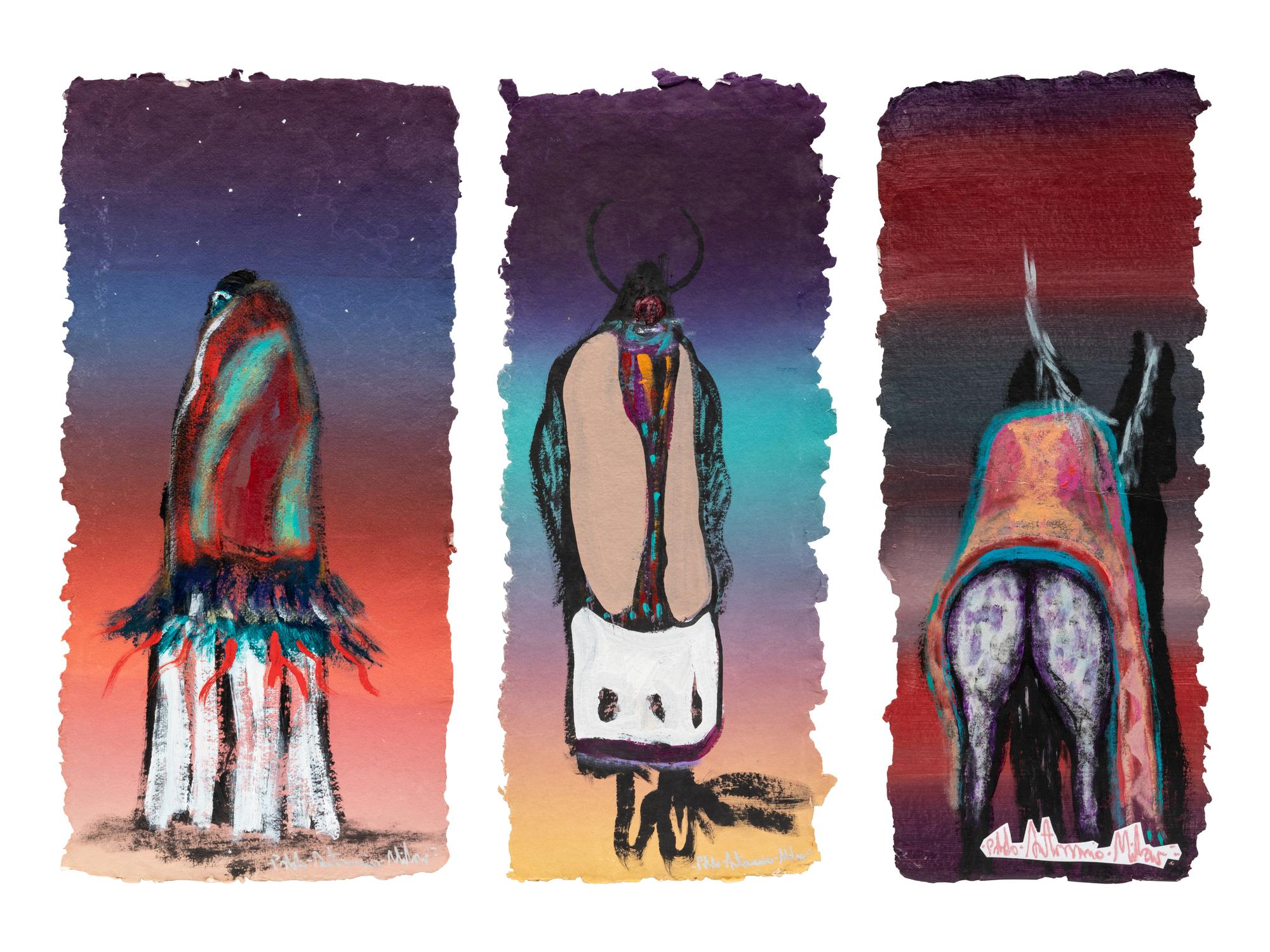 Three Works: Maiden , 2004, Buffalo Man , 2004, and Indian Rider