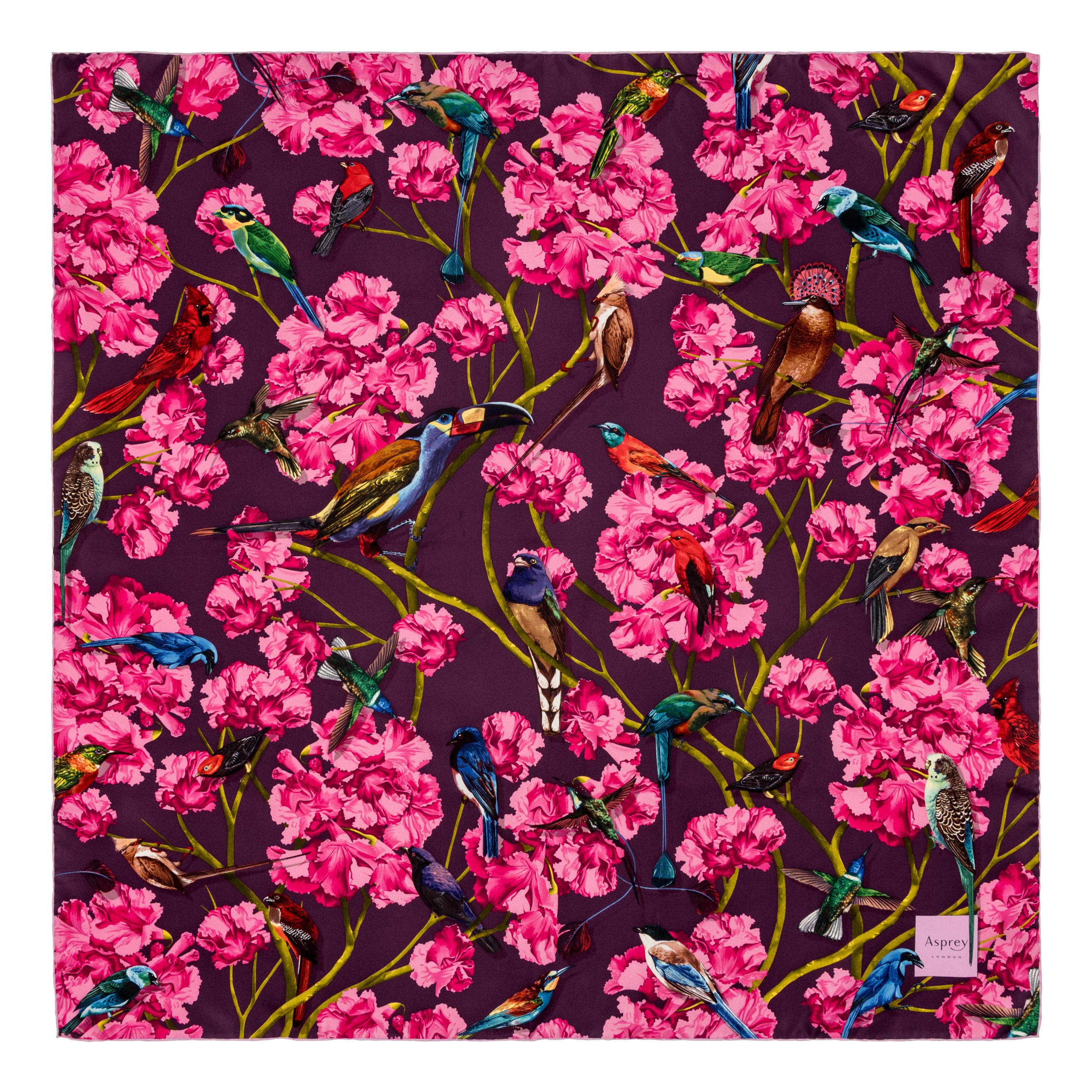 Five Designer Silk Scarves, Including Versace & Bulgari