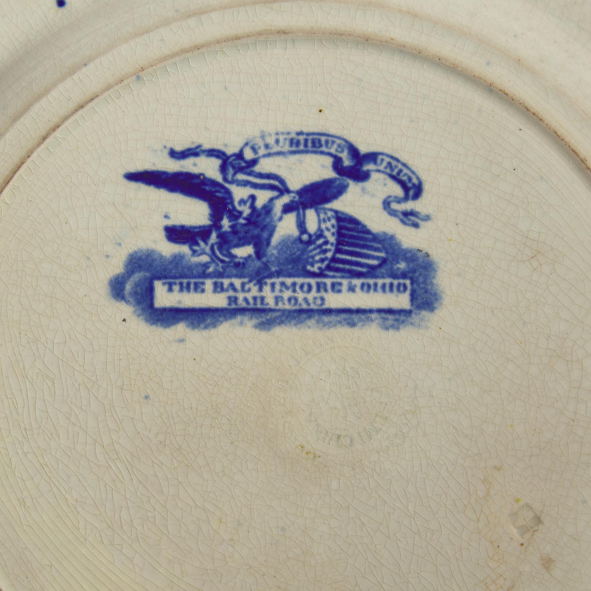 A Group of Five Staffordshire Historical Blue Table Articles