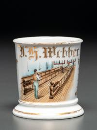 A Bowler's Porcelain Shaving Mug