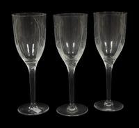 A Set of of Sixteen Lalique Ange Champagne F lutes