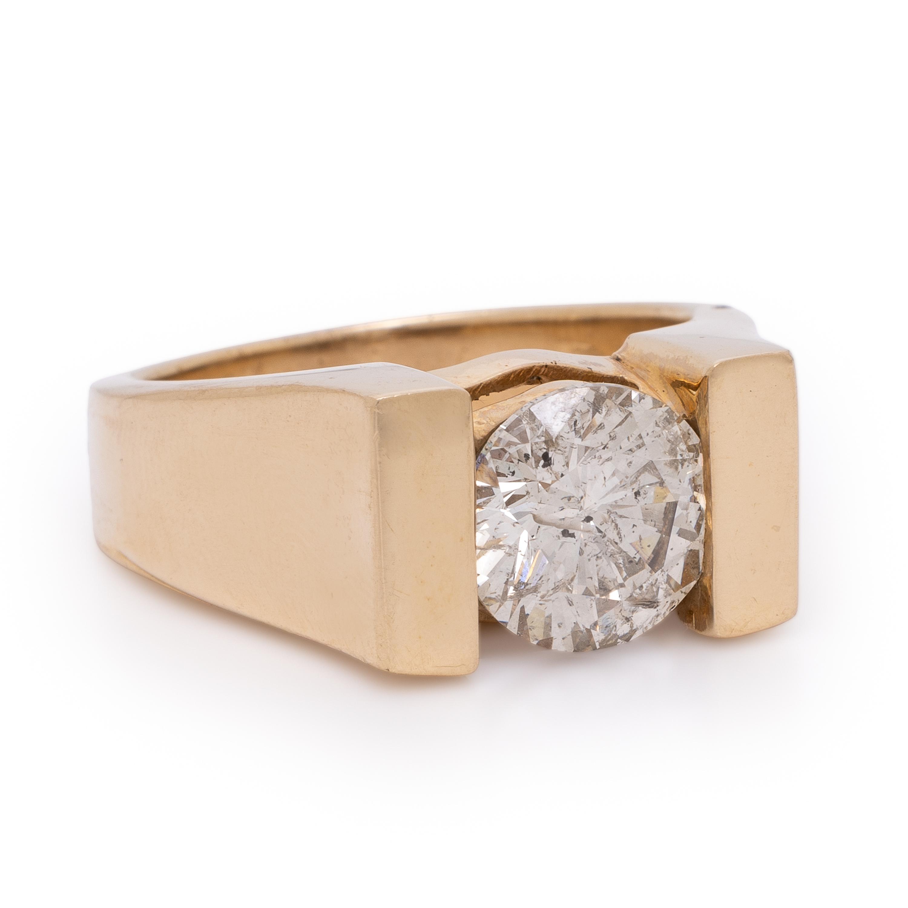 Diamond and Yellow Gold Ring