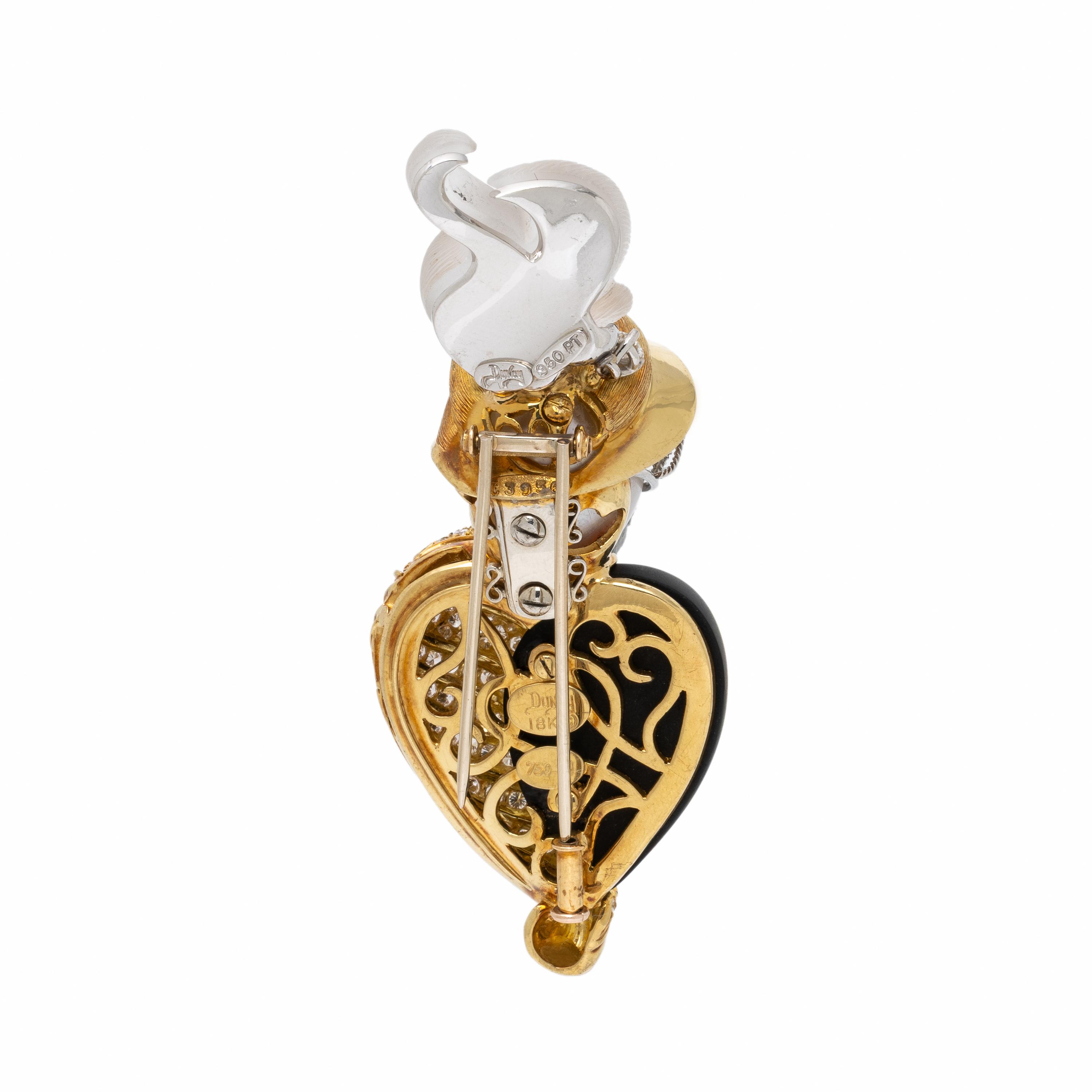 Henry Dunay, 'Women of the World' 'English Lady', Multigem, Yellow Gold, and Platinum Brooch