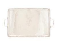 A Mexican Silver Two-Handle Serving Tray — Sanborns, 20th Century