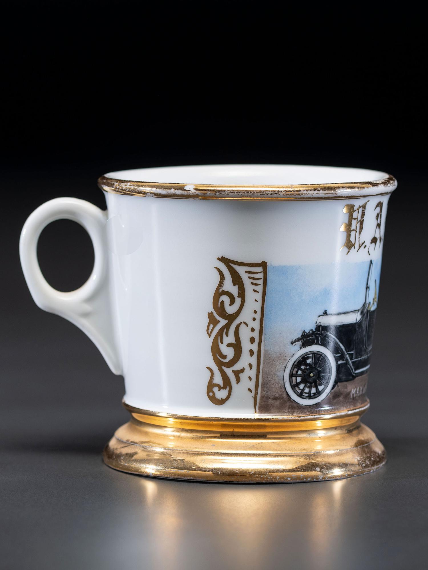 A Maxwell Open Touring Car Porcelain Shaving Mug
