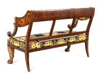 A North European Painted and Parcel Gilt Settee