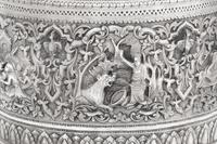 A Southeast Asian Silver Covered Jar on Stand