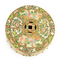 A Chinese Rose Medallion Porcelain Garden Seat