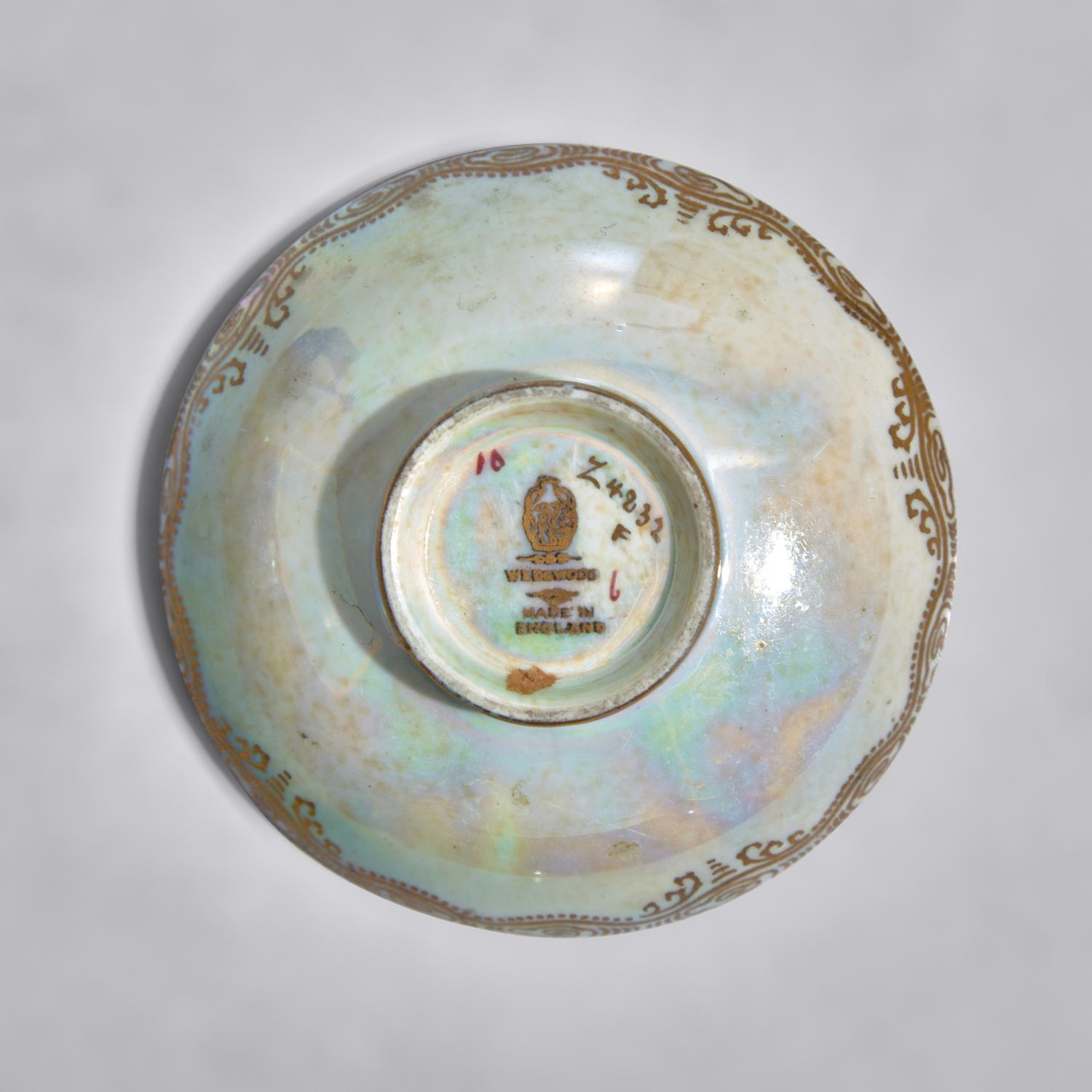 Group of 5 Fairyland Lustre small bowls