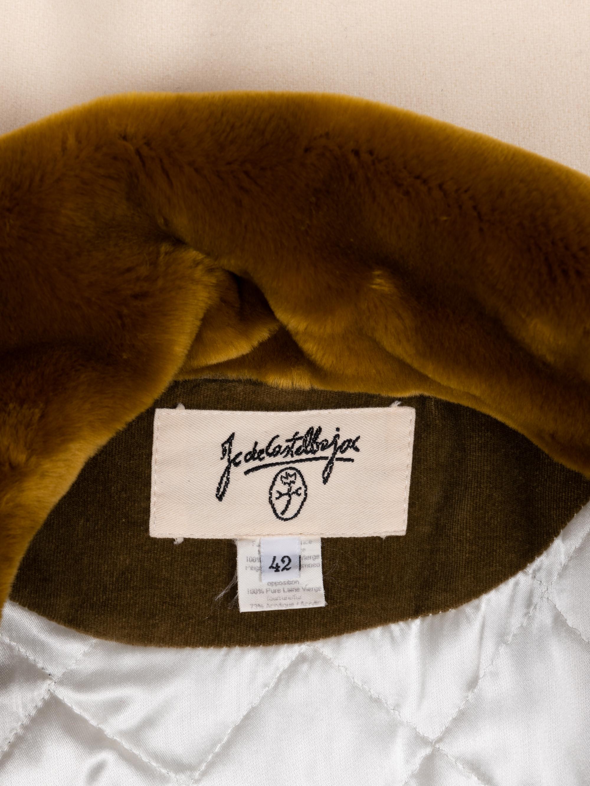 Jean de Castelbajac Coat with Faux Fur Trim, 1980s