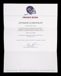 A Group of Football Hall of Fame Signed Autograph Items Including Joe Montana and Brian Urlacher,