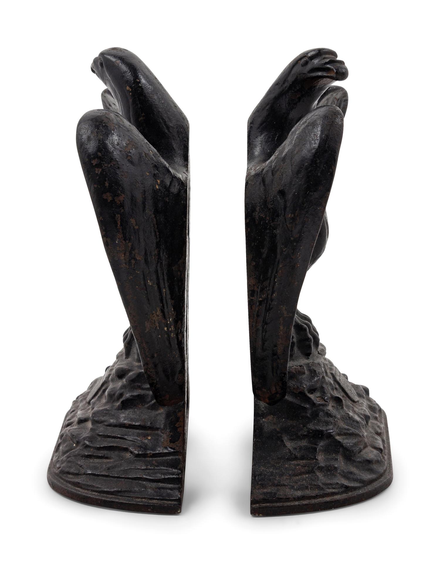A Pair of Cast Iron Eagle-Form Bookends