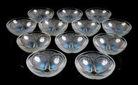 Rene Lalique, (French, 1860-1945), a set of 12 Coquilles bowls, no. 3204
