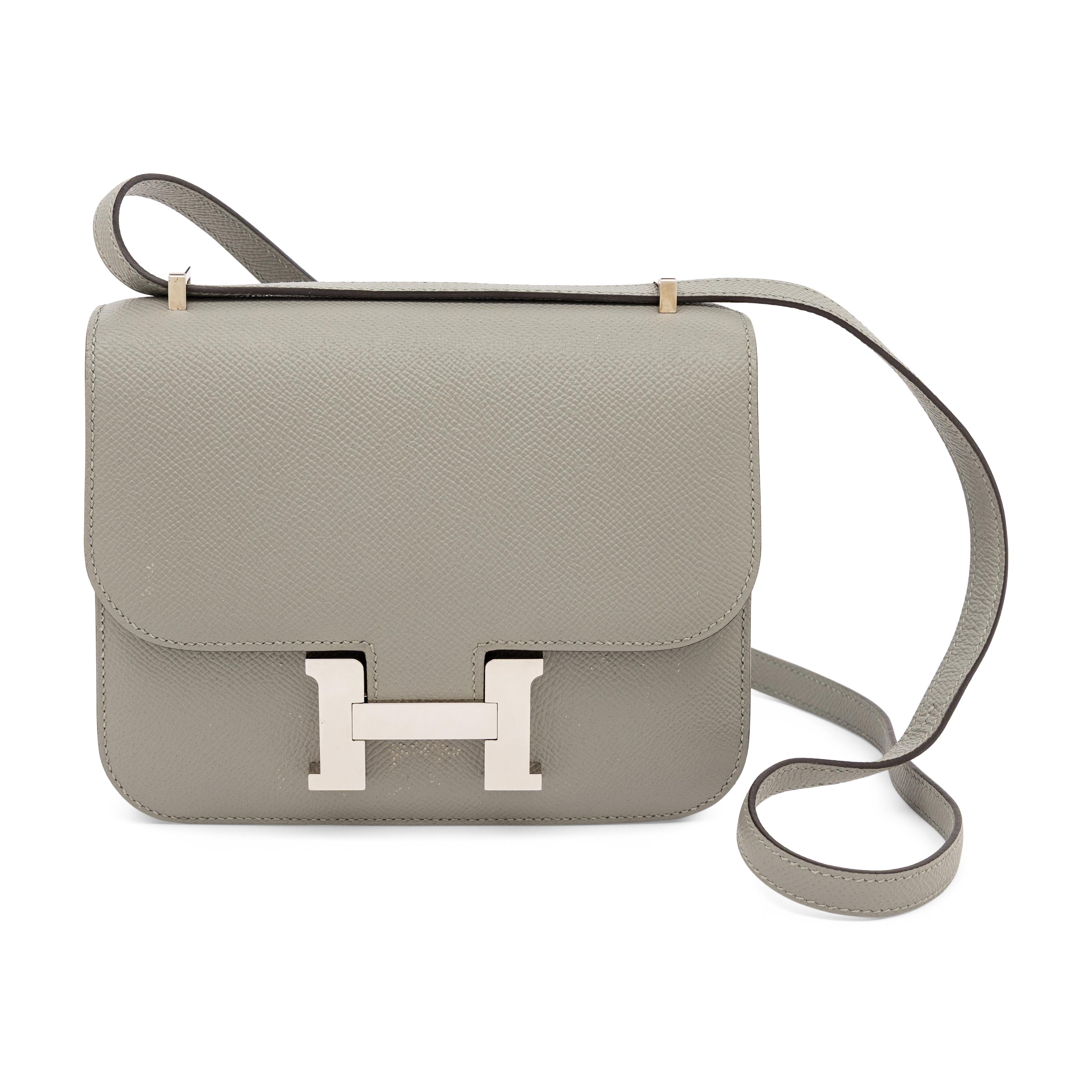 Hermès, Mini Constance 18 in Gris Mouette Epsom