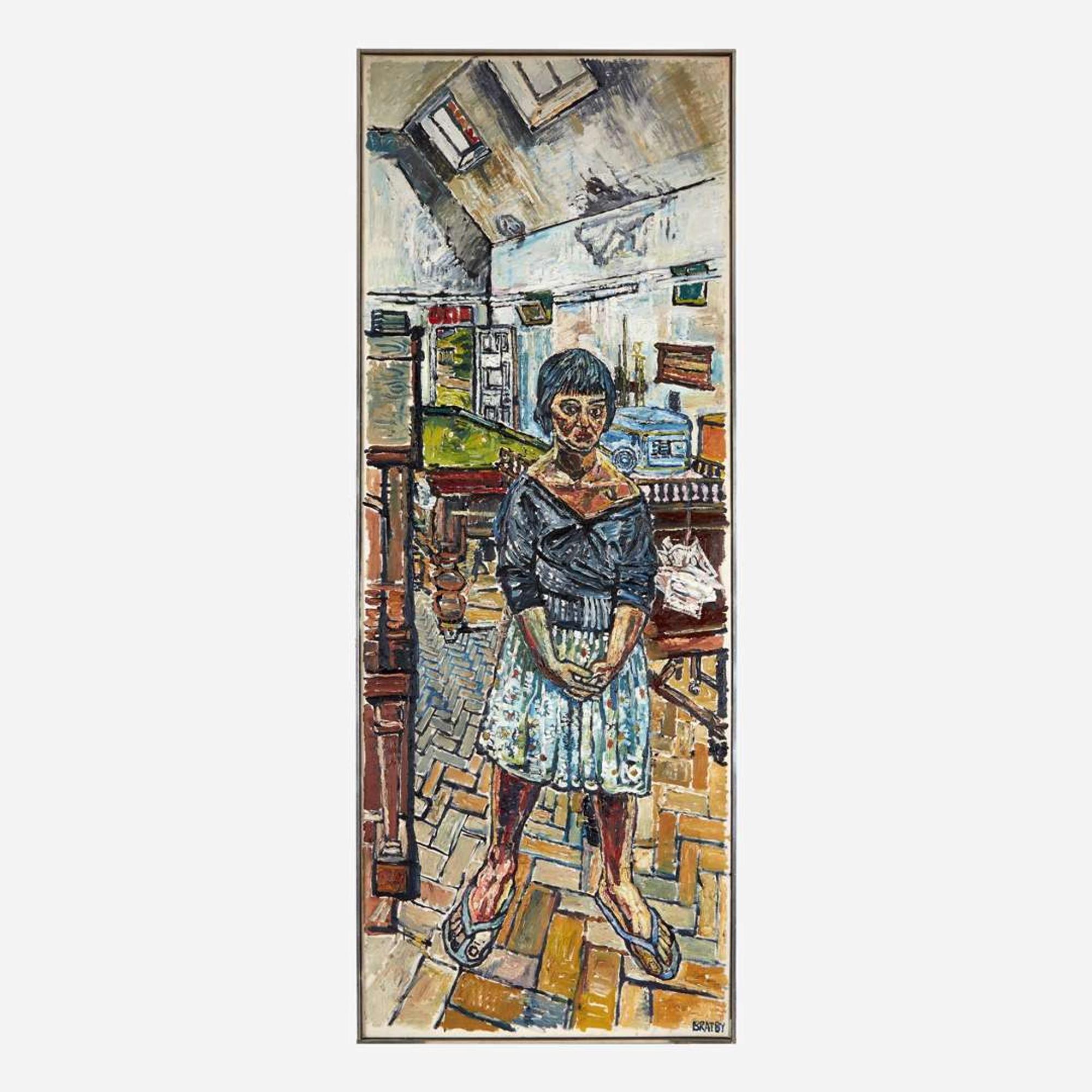 John Bratby (British, 1928-1992) Gloria with Hands Together