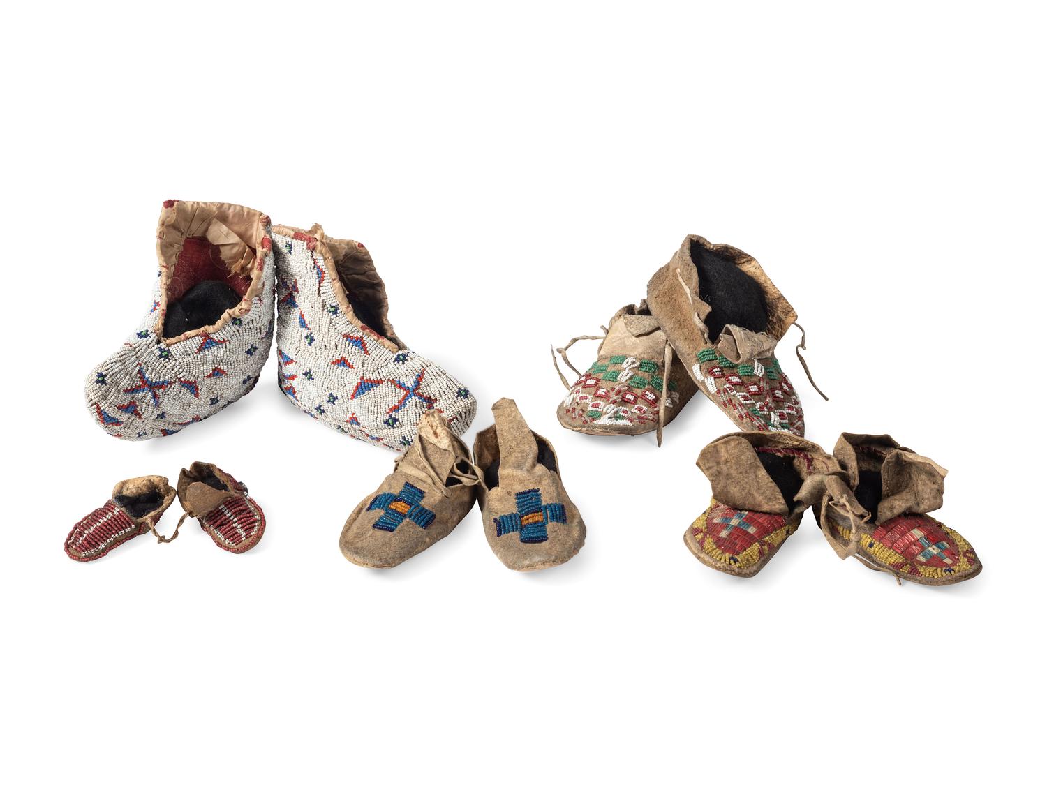 Collection of Plains Children's Moccasins